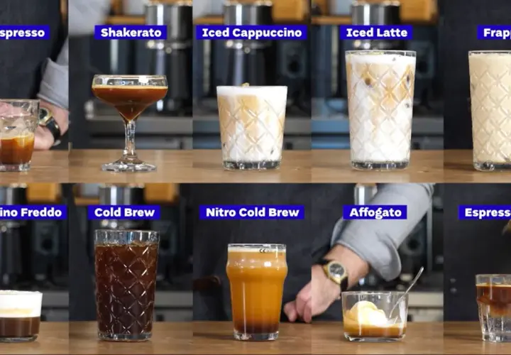 Dieci caffè freddi, dal classico espresso freddo al cremoso cappuccino freddo, perfetti per una pausa rinfrescante.