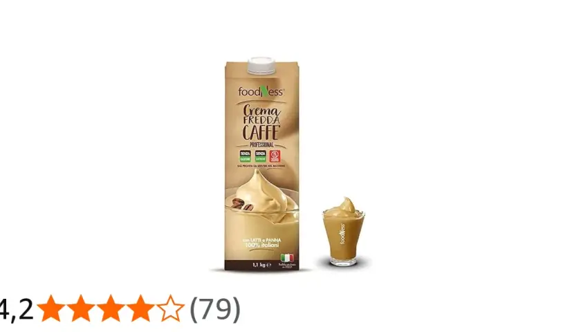 Crema caffè fredda in bottiglia, pronta da servire. Ideale per un momento di piacere.