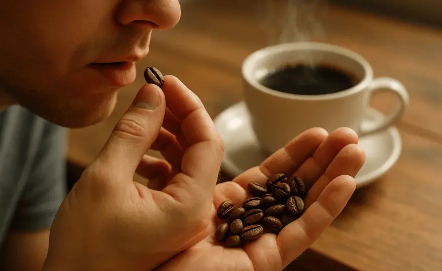 Mangiare chicchi di caffè - Cosa succede davvero?