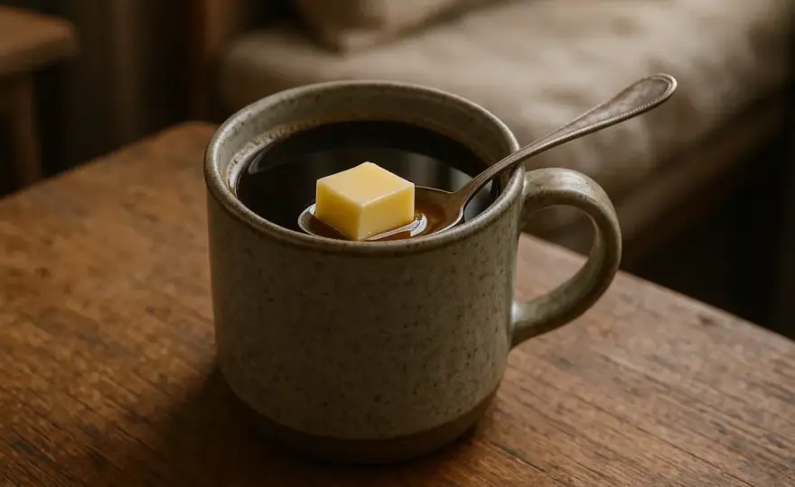 Caffè con burro - Verità, benefici e rischi. Vale la pena?
