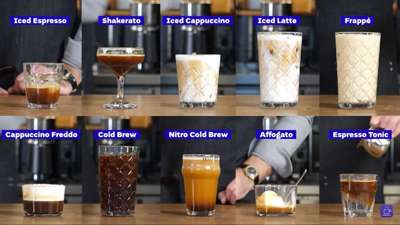 Dieci caffè freddi, dal classico espresso freddo al cremoso cappuccino freddo, perfetti per una pausa rinfrescante.